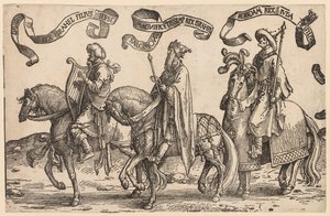 Izrael tizenkét királya: Dávid, Salamon, Roboám alkotó: Lucas van Leyden