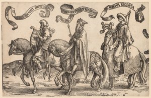 Izrael tizenkét királya: Dávid, Salamon, Roboám, 1515-1517. alkotó: Lucas van Leyden