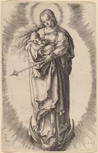 Szűz és gyermek a félholdon alkotó: Lucas van Leyden