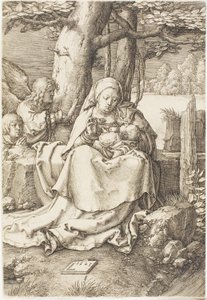 A Szűz és a Gyermek két angyallal alkotó: Lucas van Leyden