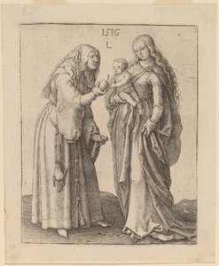 Szűz és Szent Anna alkotó: Lucas van Leyden