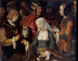 The card shooters Painting of alkotó: Lucas van Leyden