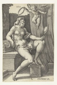Vigyázat Prudencia (cím az objektumon) Hét erény (sorozat címe) alkotó: Lucas van Leyden