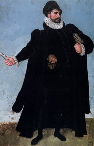 Tanulmány egy viseletről, 16. század. alkotó: Lucas van Valckenborch