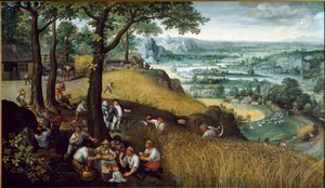 Nyári táj (olaj, vászon alkotó: Lucas van Valckenborch