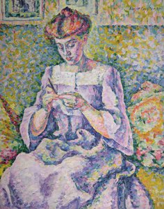 Horgoló nő, 1908 alkotó: Lucie Cousturier
