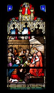 Saint-Pol de Léon (Finistère), Saint-Paul-Aurélien székesegyház / Déli keresztély rózsaablak (fotó) alkotó: Lucien-Leopold Lobin