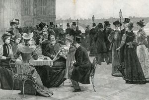 Az alsóház: Tea a teraszon (litográfia)