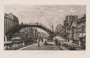 A Quai Jemmapes Párizsban, 1881. alkotó: Lucien Gautier