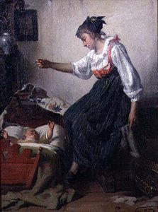 Játék a babával (panel) alkotó: Lucien Gerard