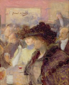 Au Cafe (olaj, vászon) alkotó: Lucien Guirand de Scevola