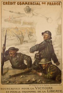 Credit Commercial De France Subscribe For Victory, 1918 körül (színes litó)