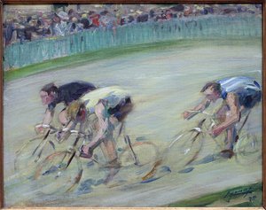A végső rohanás. Lucien Jonas (1880-1947) festménye, olaj, vászon 1905, francia művészet, XX. Musee la piscine, Roubaix.