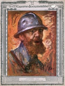Pepere, öreg szőrös vörös hajú portréja