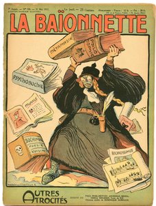 A "La Baionnette" borítója, színes szatirikus alkotó: Lucien Metivet