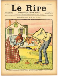 A "Le Rire" borítója, színekben szatirikus alkotó: Lucien Metivet