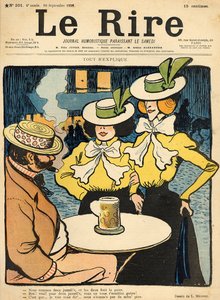 Féltestvérek a „Le Rire” címlapjáról, 1898. szeptember 10. alkotó: Lucien Metivet