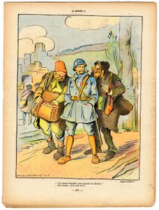 A bajonett, szatirikus színben alkotó: Lucien Metivet