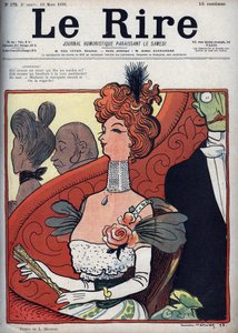 Nő a színházban – le rire du 1898. március 12. (metszet) alkotó: Lucien Metivet