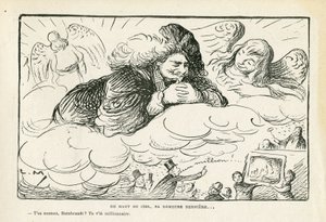 illusztráció a Le Rire-ben, 21/06/21 - Az ég tetejéről, végső nyughelye (metszet) alkotó: Lucien Metivet