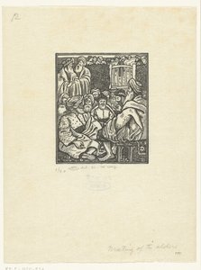 Boáz találkozása a tíz vénnel alkotó: Lucien Pissarro