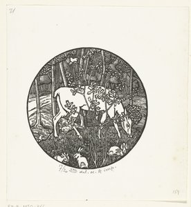 Legelő szarvas alkotó: Lucien Pissarro