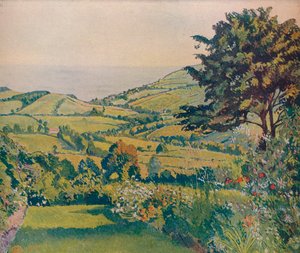Tengerre néző kilátás, Halastavak, 1915, c1932 alkotó: Lucien Pissarro