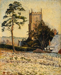 A templom East Knoyle-ban, Thaw államban alkotó: Lucien Pissarro