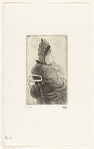 ülő nő Idős hölgy kerti széken alkotó: Lucien Pissarro