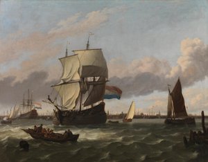 Amszterdam kikötője alkotó: Ludolf Backhuysen