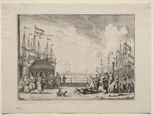 Amszterdam kikötője, 1701. alkotó: Ludolf Backhuysen