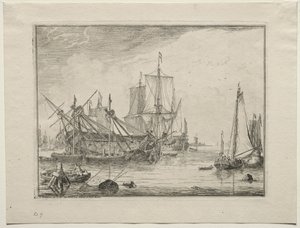 Javítás alatt álló hajók, 1701. alkotó: Ludolf Backhuysen