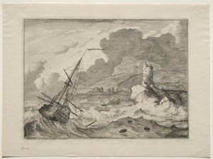 Vihar a tengeren, 1701. alkotó: Ludolf Backhuysen