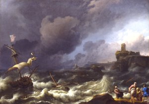 A vihar, 17. század vége alkotó: Ludolf Backhuysen I