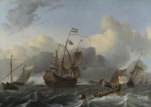 Az Eendracht zászlóshajó és a holland hadiflotta, c. 1670