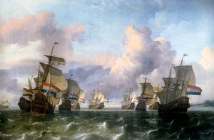 Az Indiai Társaság holland szárnya. Ludolf Backhuysen (1631-1708) festménye Ec. Hol.