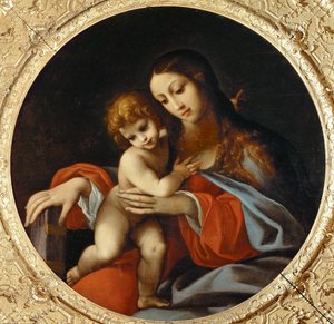 Madonna és gyermeke. Tondo, ... alkotó: Ludovico Carracci