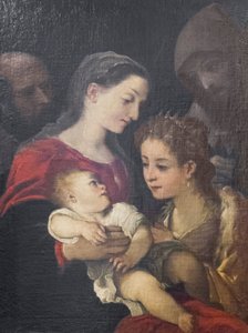 A Szent Család Szent Ferenccel és Alexandriai Katalinnal, 1589-92 körül (olaj, vászon) alkotó: Ludovico Carracci