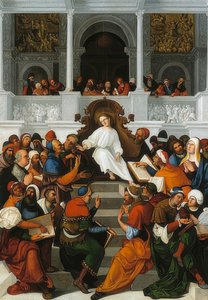 A tizenkét éves Jézus a templomban tanít. 1524