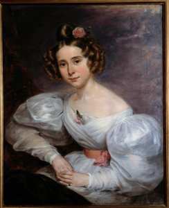 Fiatal nő portréja Auguste Schitter (1805-1889) festménye, 19. századi Orleans, Szépművészeti Múzeum alkotó: Ludwig August or Louis August Schwiter