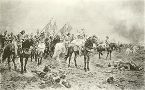Gusztáv Adolf a lutzeni csata előtt (mélynyomás)
