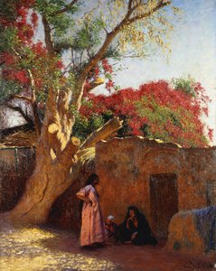 Egy arab család a falun kívül alkotó: Ludwig Deutsch