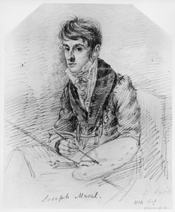 Josef Muxel festő portréja alkotó: Ludwig Emil Grimm