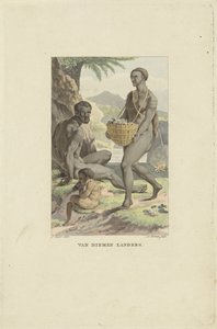 Tasmánia népe Van Diemen Landers (cím az objektumon)
