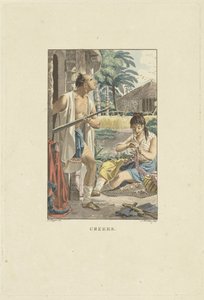 Pár a kabinjukban a mezőn Creeks (cím az objektumon) alkotó: Ludwig Gottlieb Portman
