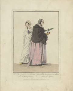 Anya és lánya úton a templomba Egy polgár felesége és lánya; templomba járás / Une Femme bourgeoise & sa Fille, allant à l