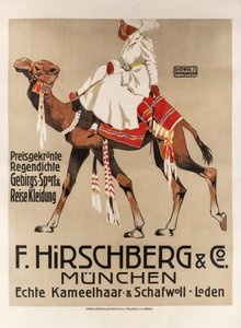 Hirschberg & Co. Sport- és utazási ruházat, 1907. alkotó: Ludwig Hohlwein