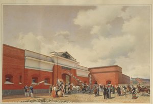 A Kronstadt-tengeri erőd A Szentpétervári Kapu, 1850