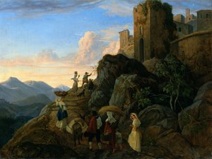 Civitella (esti) alkotó: Ludwig Richter