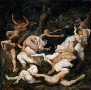 A nők elrablása, XX. század. alkotó: Ludwig von Hofmann